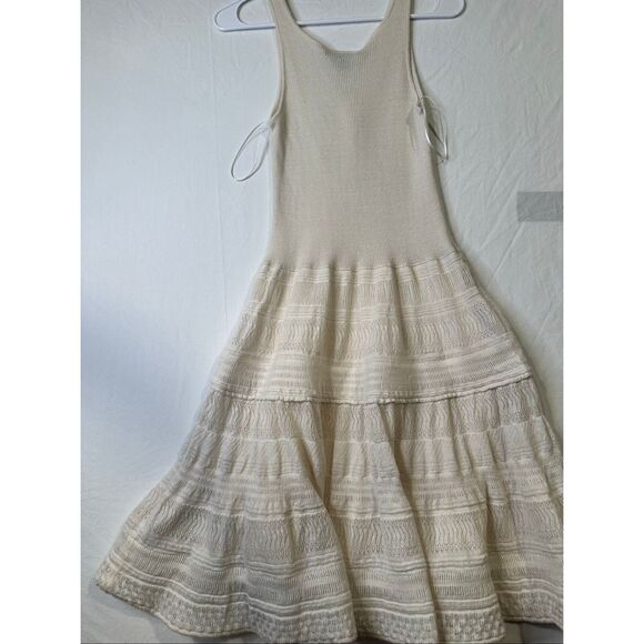 Ralph Lauren Purple Label Ivory Cashmere Linen Silk Knit Dress Size M, NWT - Picture 7 of 9